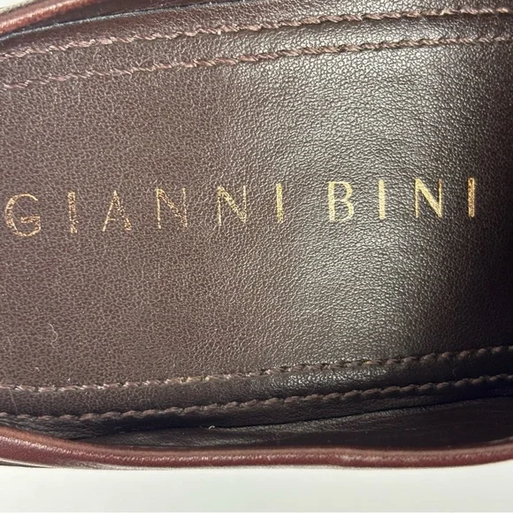 Gianni Bini Leather Mules Western Snip Toe Chunky Heel Slip On Boot Brown Sz 6.5 - Picture 12 of 16